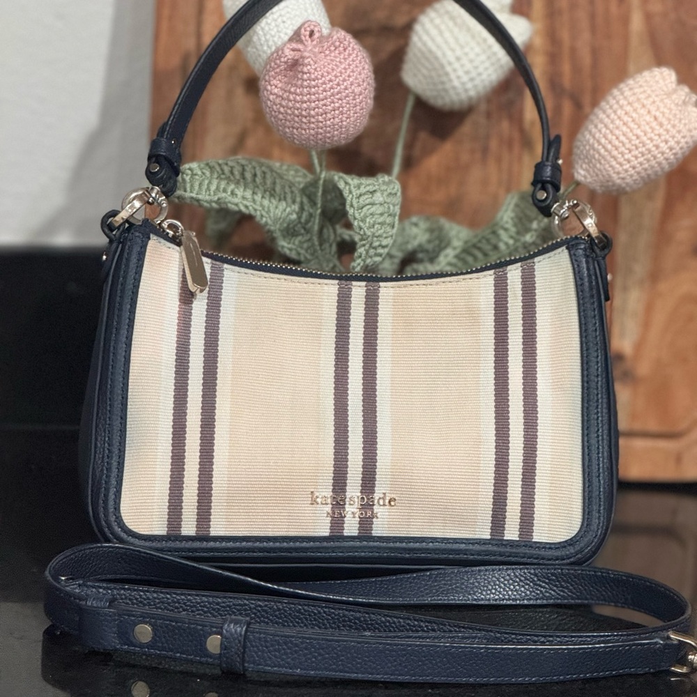 Kate Spade Navy and Cream Striped Women's Bag - Picture 2 of 13